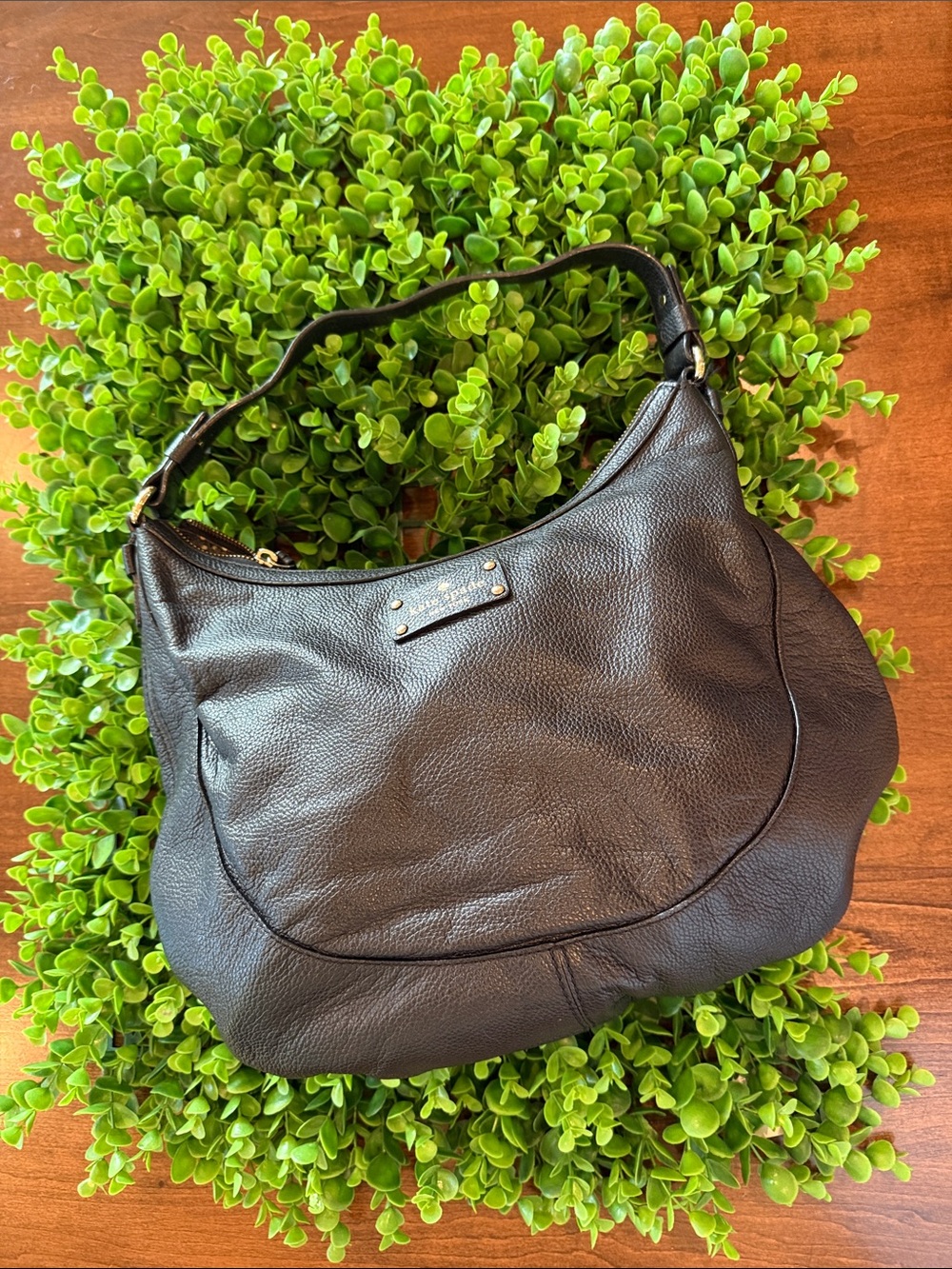 ***Kate Spade*** Black Leather Shoulder Bag - Classic Hobo Style
